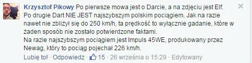 Czy Dart będzie najszybszym polskim pociągiem?