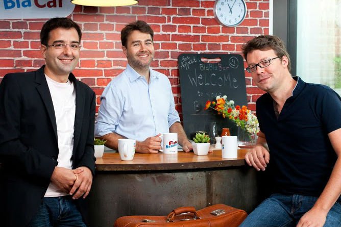 Od lewej Nicolas Brusson - COO Frédéric Mazzella - CEO Francis Nappez - CTO - pomysłodawcy i założyciele BlaBlaCar