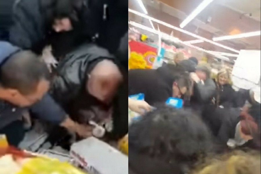 Dantejskie sceny rozegrały się we francuskich supermarketach.