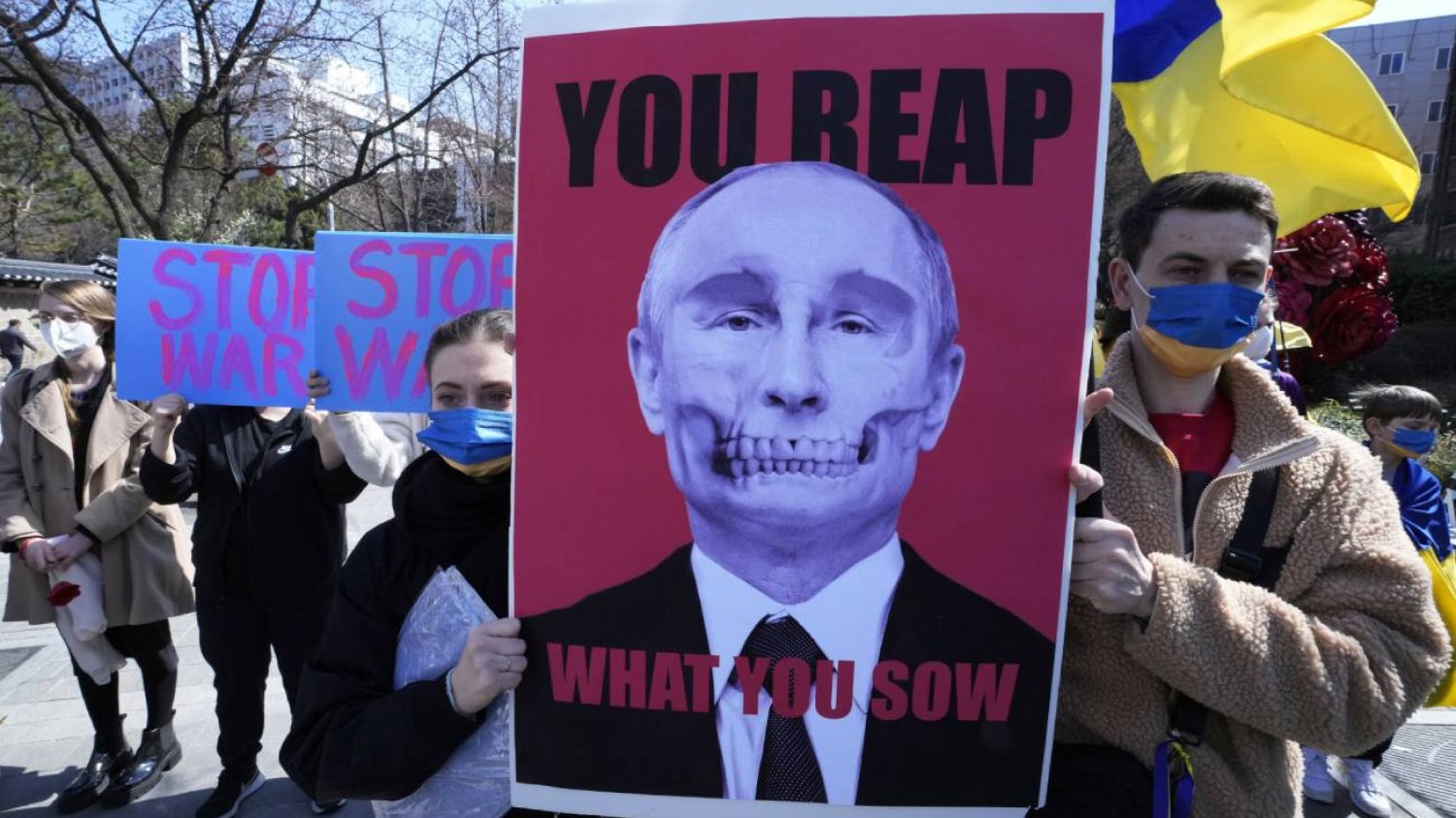 Protest przeciw wojnie Rosji w Ukrainie
