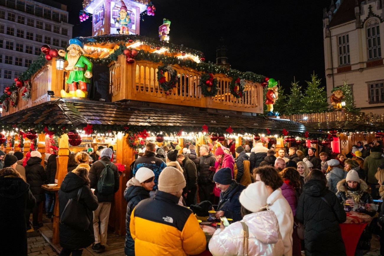 Jarmark świąteczny we Wrocławiu.