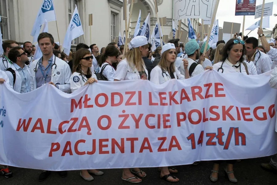 Protest lekarzy we Wrocławiu, w czerwcu br.