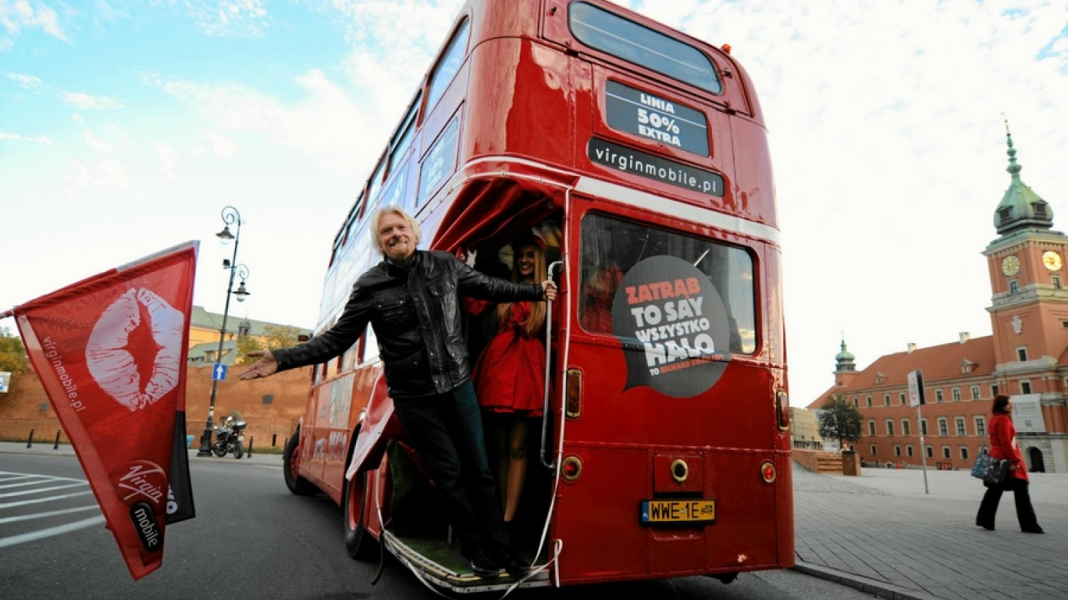 Richard Branson w Warszawie.