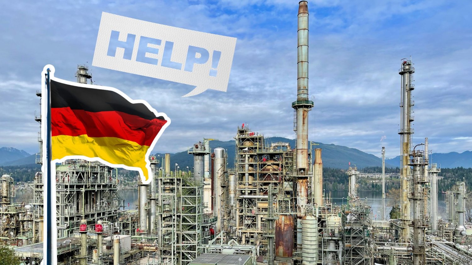 Kryzys w rafinerii Schwedt. Berlin idzie na układ z Polską, by uniknąć katastrofy. rafineria, flaga Niemiec.