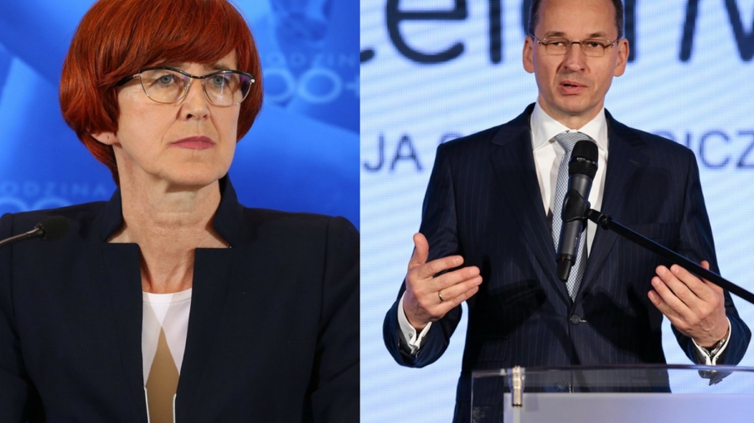 Elżbieta Rafalska i Mateusz Morawiecki.
