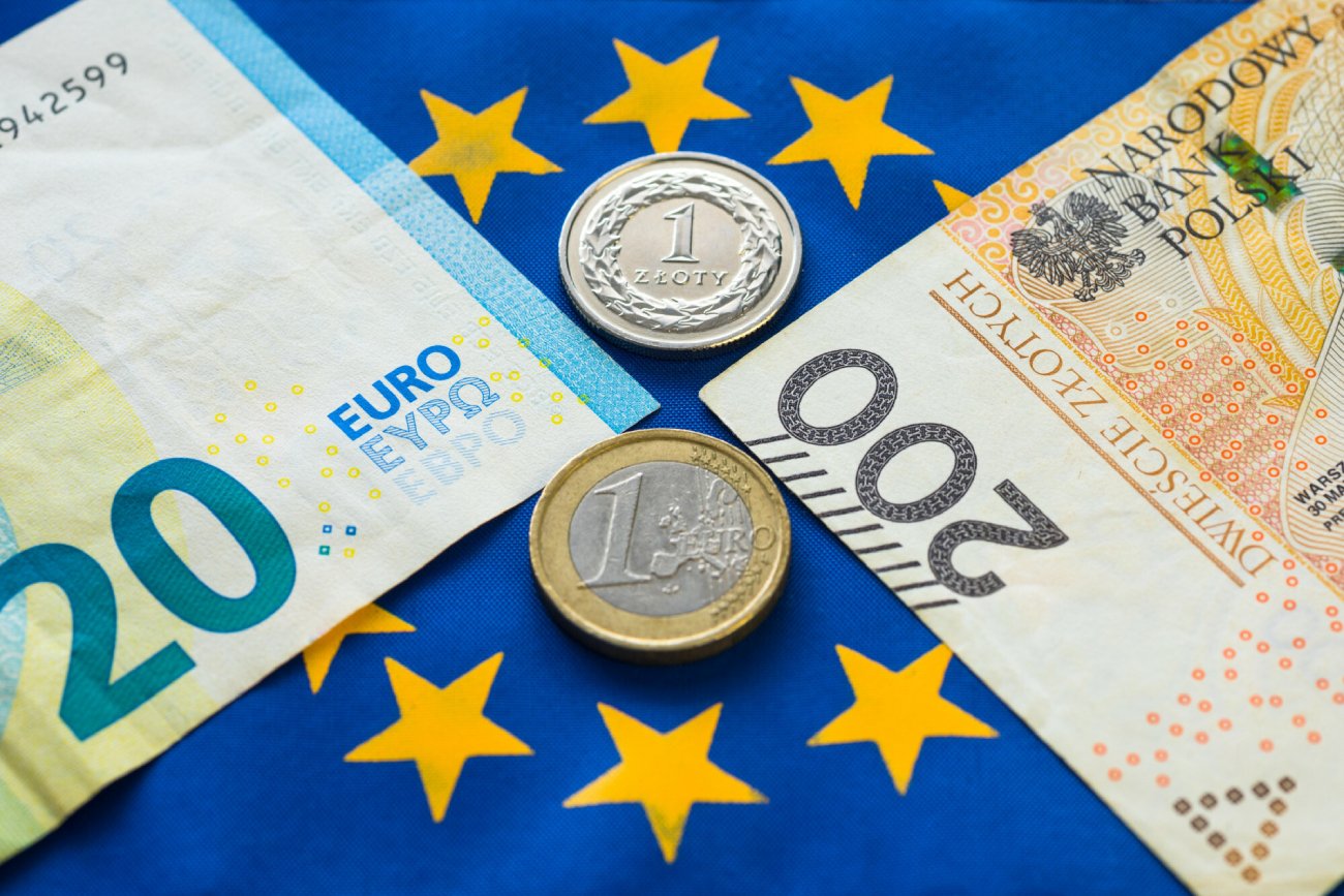Złoty stracił najmniej względem euro