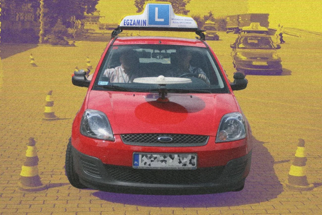 Egzamin na prawo jazdy.