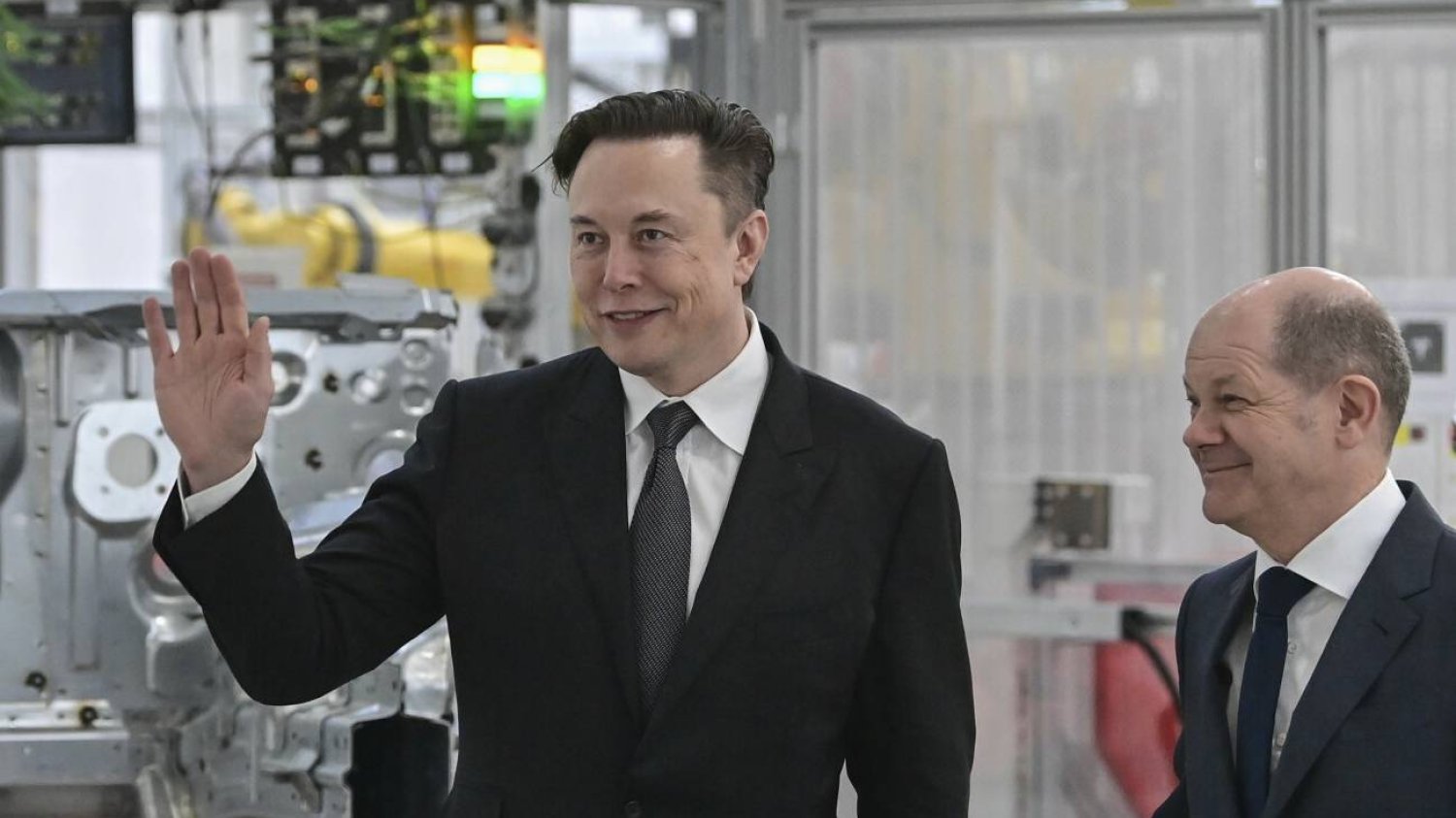 Elon Musk i Olaf Scholz
