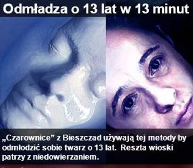Reklama w formie clickbait. Oszuści ogłaszają się w sieci, że posiadają cudowny specyfik, który zazwyczaj okazuje się bezużytecznym suplementem diety.