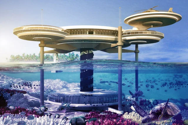 Hotel Water Discus składa się z połączonych ze sobą dysków