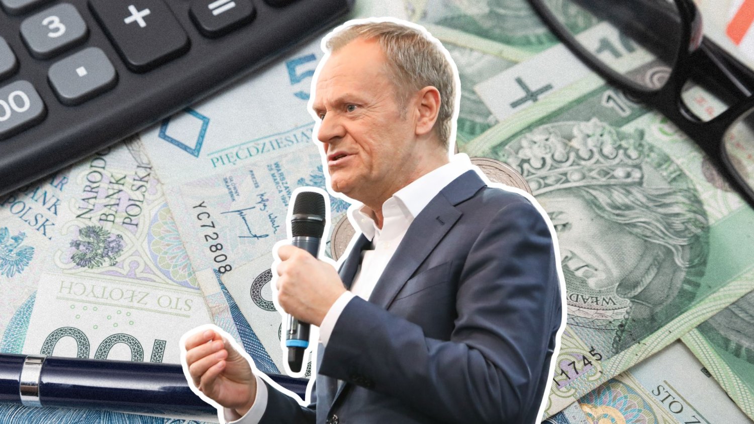 Podatek od najmu i wyższy ryczałt na horyzoncie. Projekt już mrozi przedsiębiorców. Donald Tusk na tle pieniędzy.