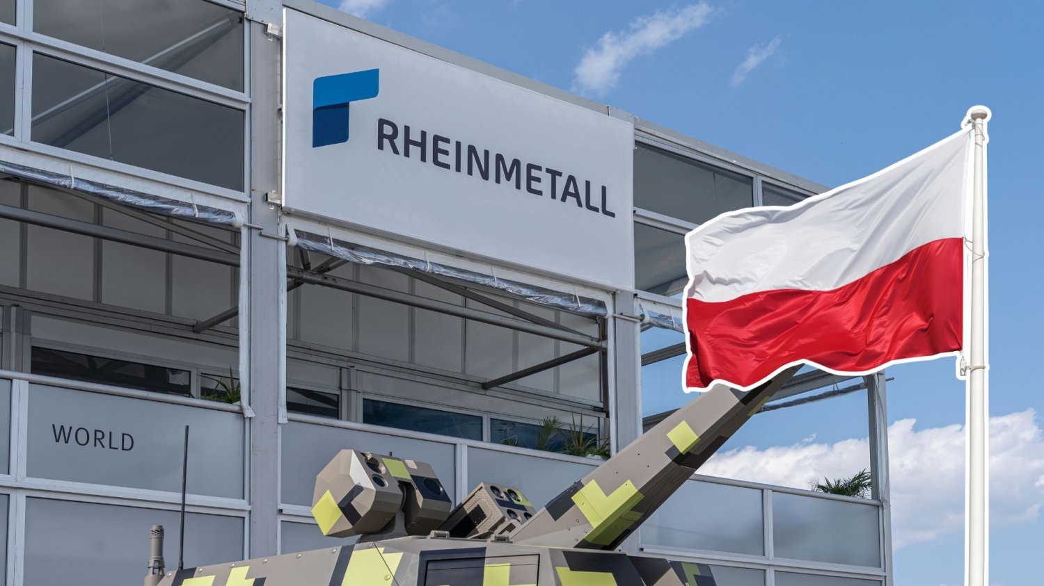 Firma Rheinmetall, polska flaga.