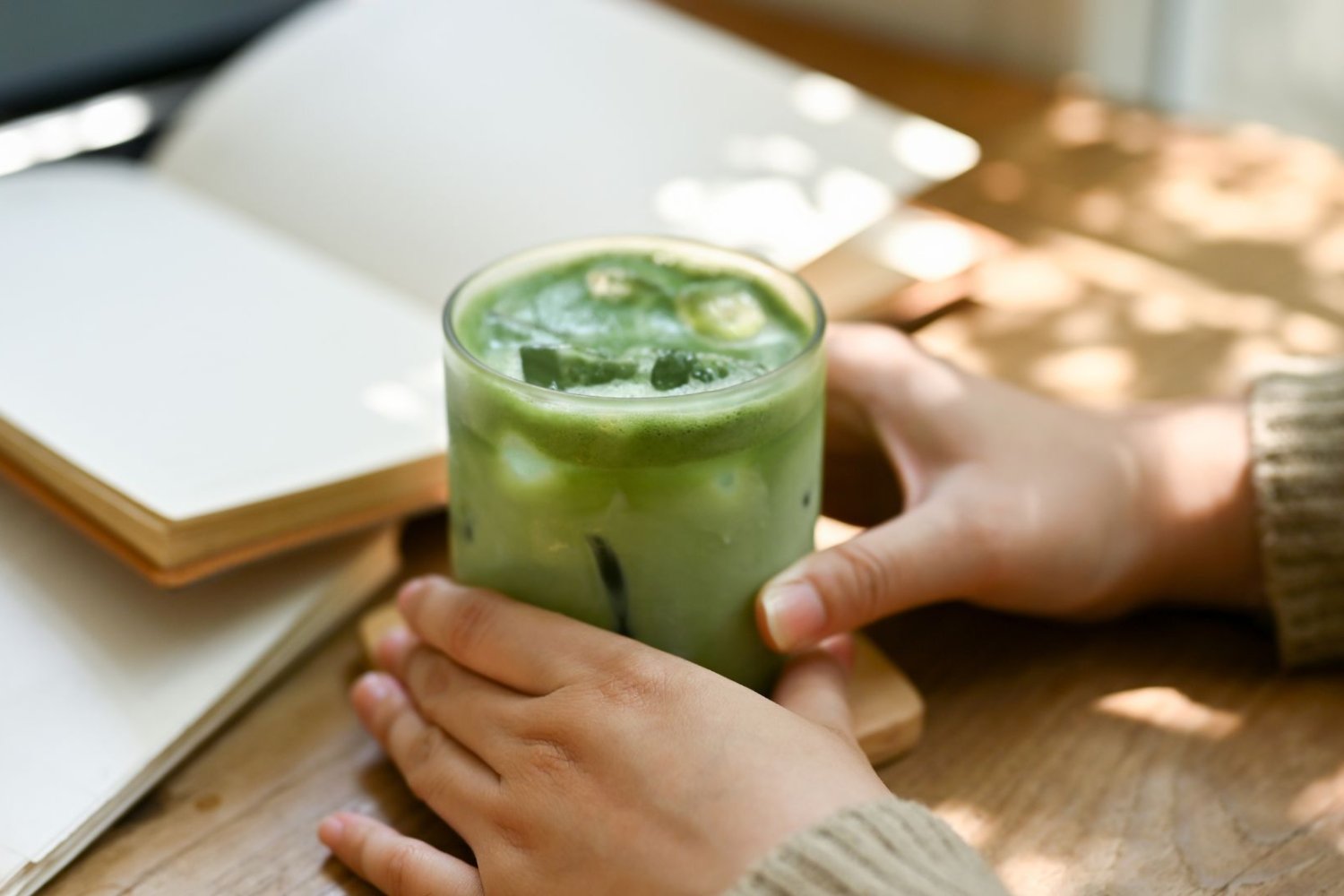 Picie matcha.