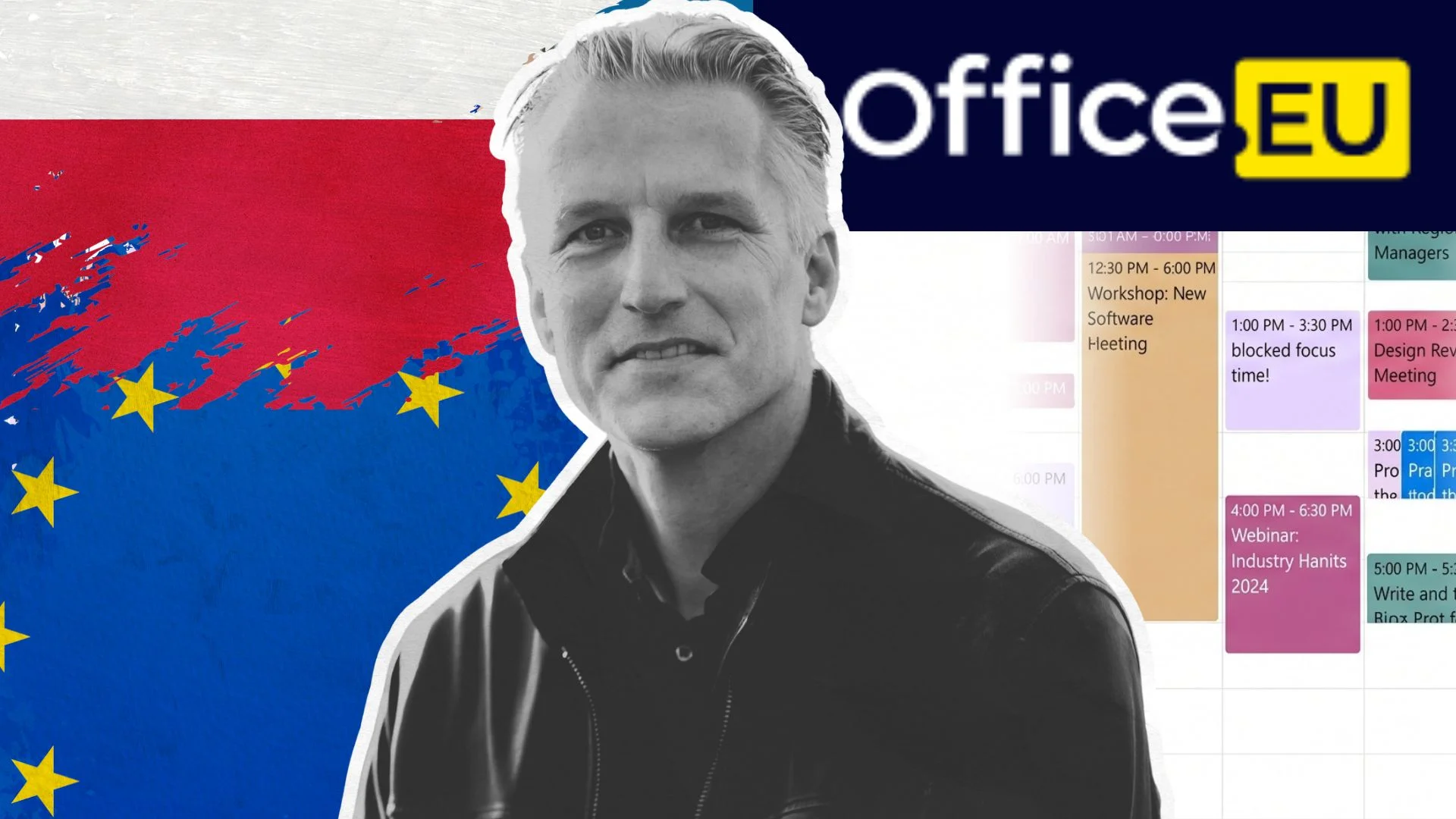 Office.eu chce być na twoim komputerze. "I nie boimy się Microsoftu" Jan-Willem Menkveld, flaga Polski i UE i Office.eu.