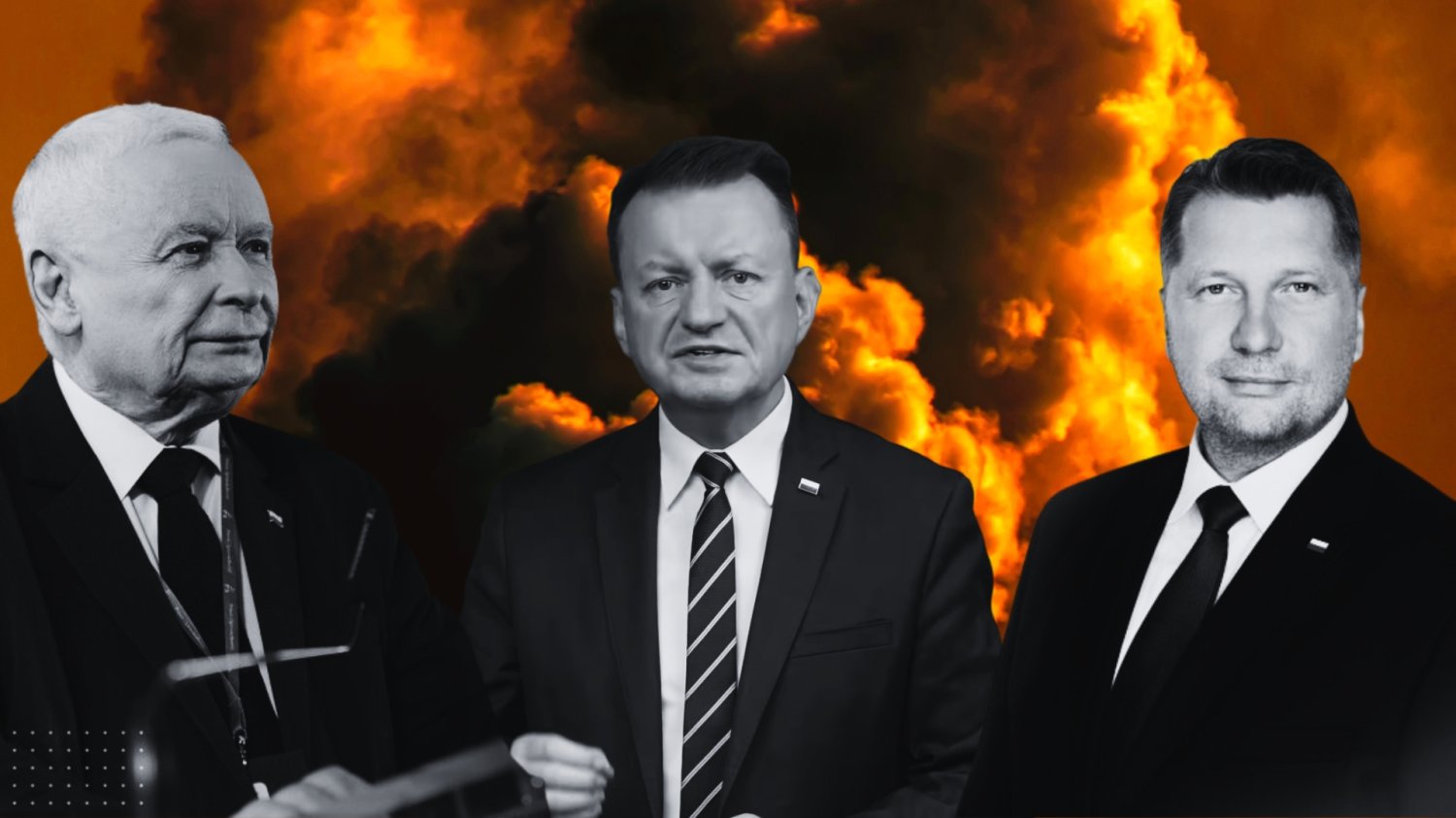 Przeczytałem najnowszą, gorącą ustawę PiS. Głupota i pseudonauka skąpane w absurdzie Jarosław Kaczyński, Mariusz Błaszczak i Przemysław Czarnek na tle dymiącego komina