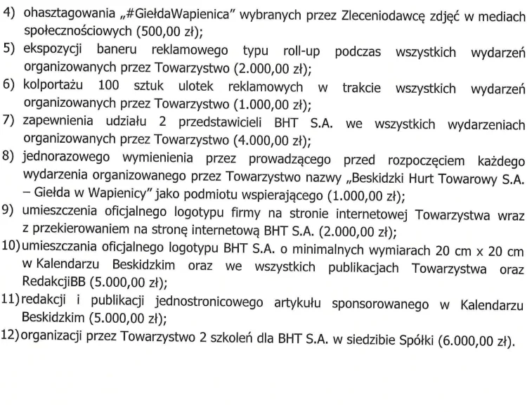 Umowa z Towarzystwem