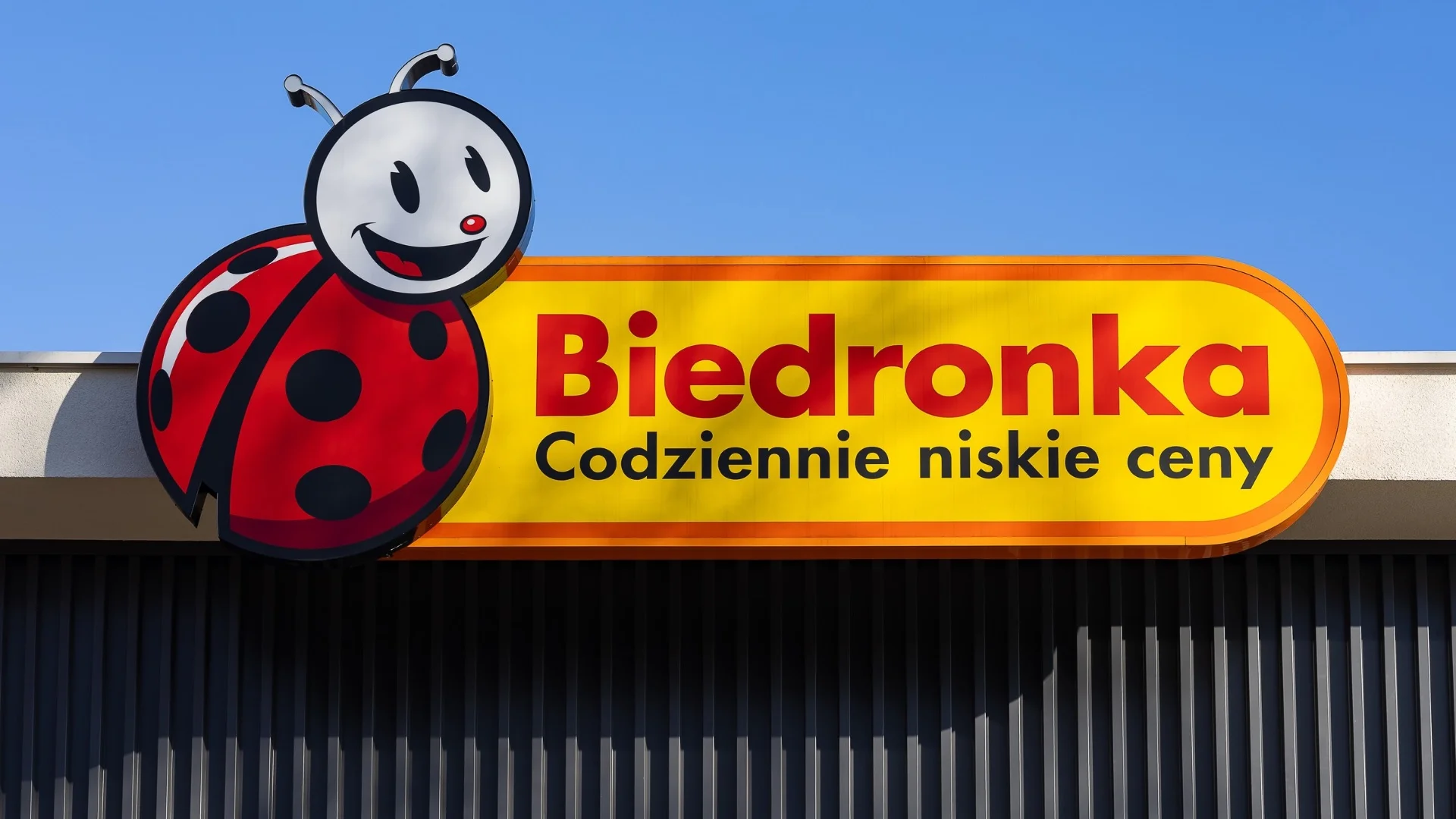 Logo sklepu Biedronka.