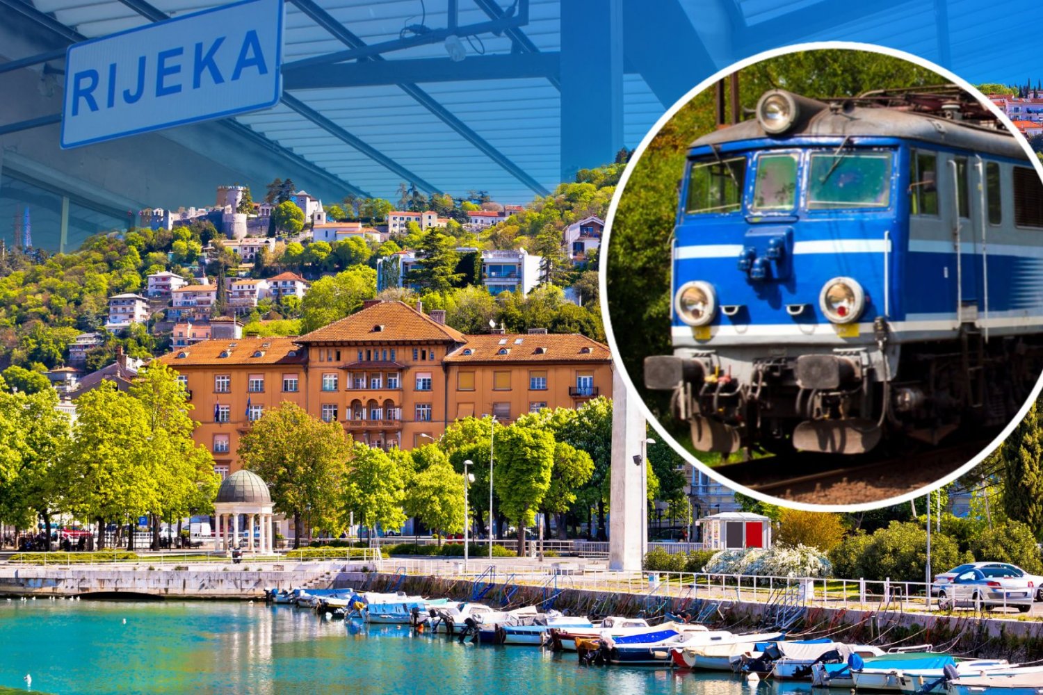 Rijeka i polski pociąg.