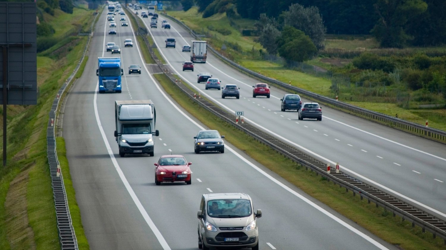 Odcinek autostrady A2 w Poznaniu.