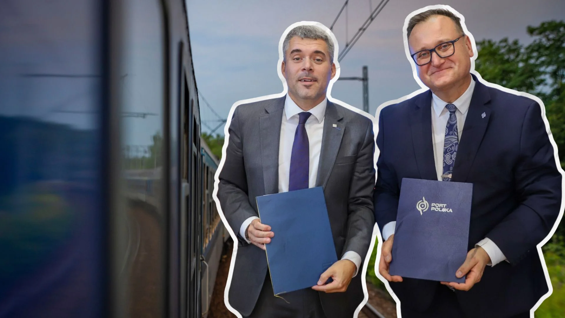 Przedstawiciele Portu Polska i Správy železnic i pociąg.