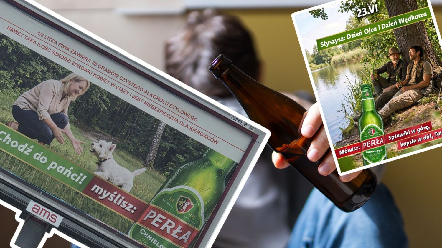 Reklamy browaru Perła i załamany człowiek z butelką piwa. Nowa reklama Perły sprawia, że łapię się za głowę. Czy według was spacer z psem to tylko wymówka, żeby się napić?