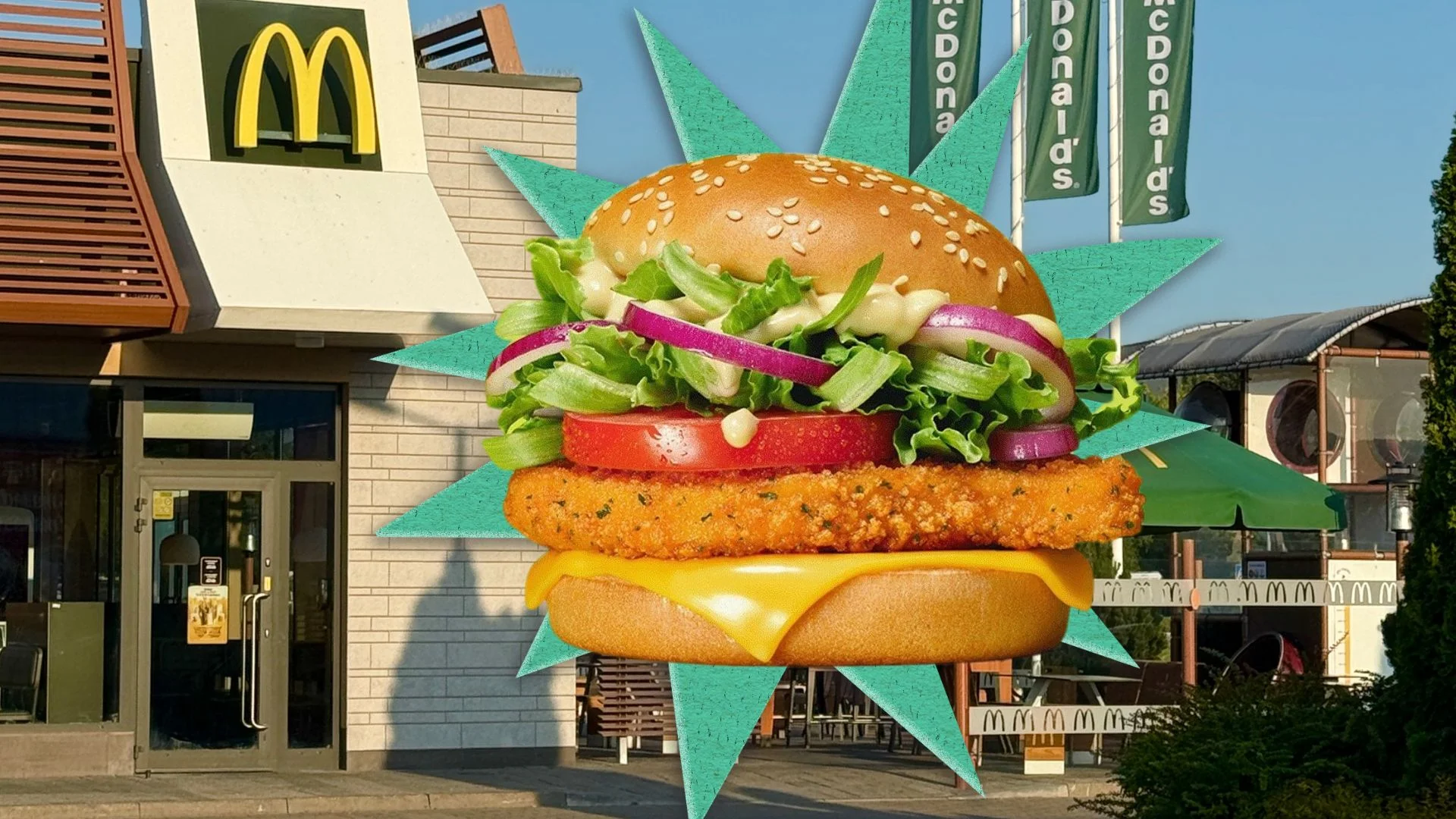 McDonald's wypuszcza McVeggie Deluxe. W końcu jakiś ukłon w stronę zielonych Restauracja McDonald's i McVeggie Deluxe.