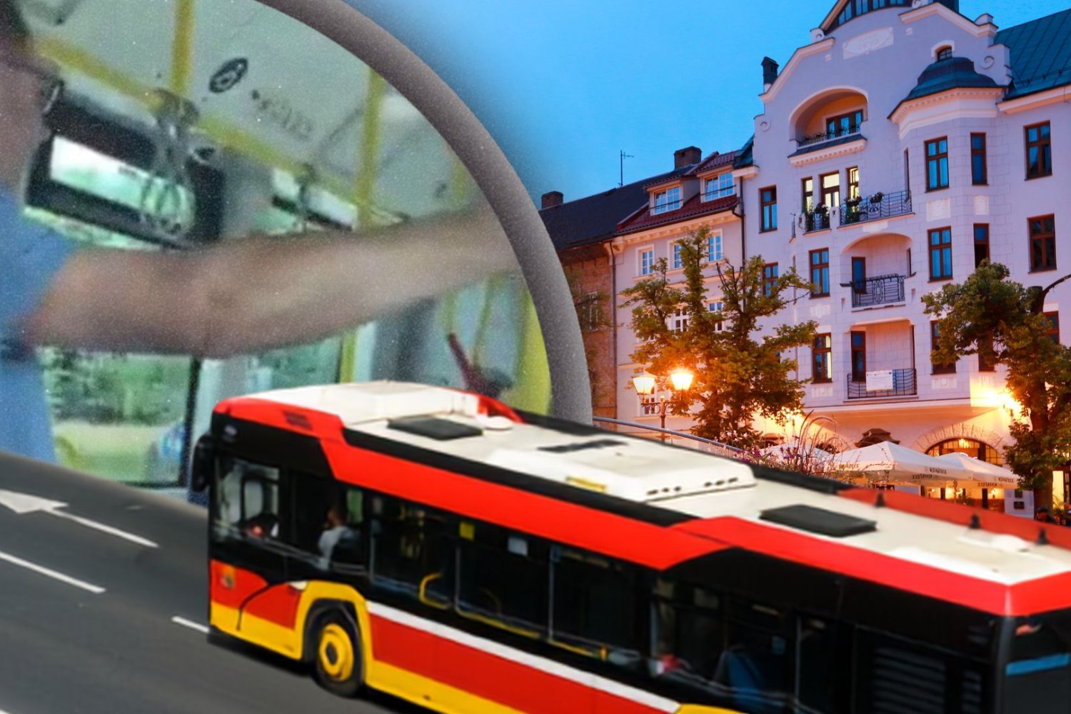 Bielsko-Biała dziś jest znane z antyukraińskiej postawy jednego z mieszkańców. "Jeden ohydny incydent" Rynek w Bielsku-Białej, autobus i mężczyzna z incydentu.
