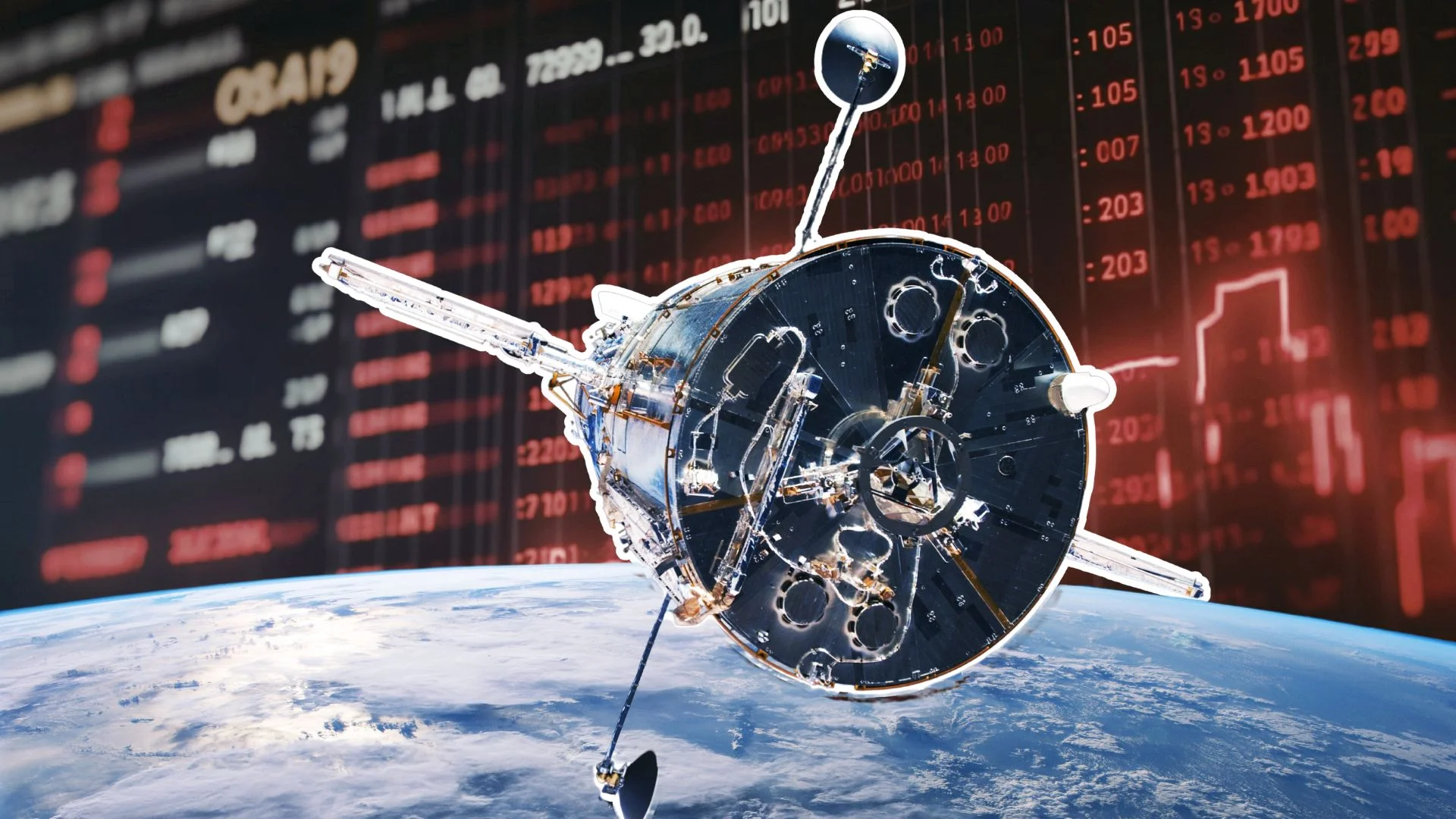 Thorium Space robi przełom w polskim space-techu. Miliony z giełdy sięgają gwiazd Satelita na tle wskazań giełdowych.