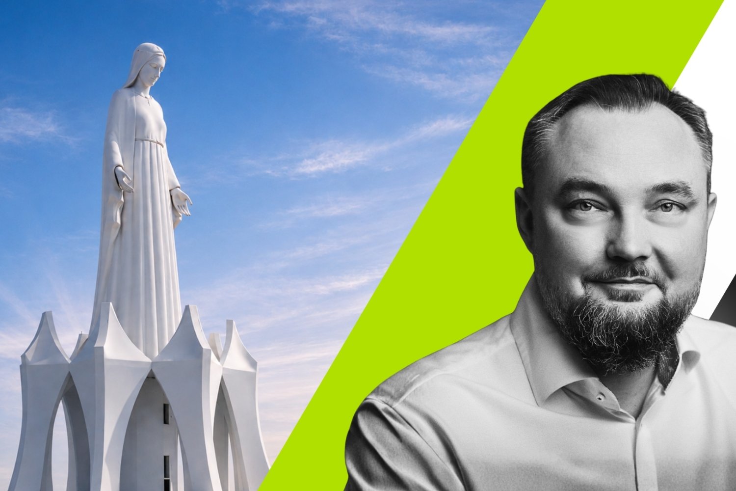 Święte pole golfowe i betonowe giganty. Nową Matkę Boską stawiają w piekle bez cienia