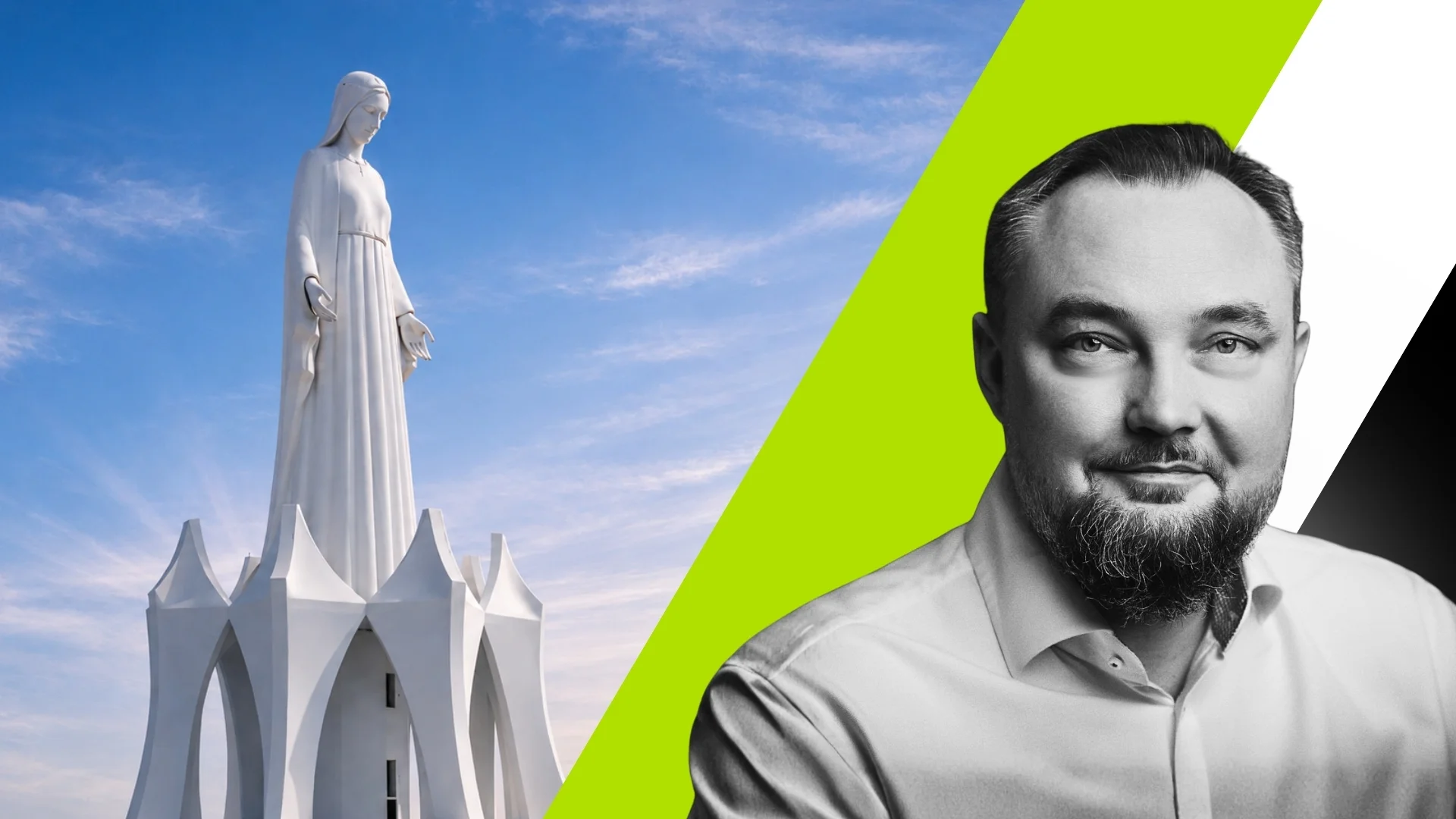 Święte pole golfowe i betonowe giganty. Nową Matkę Boską stawiają w piekle bez cienia