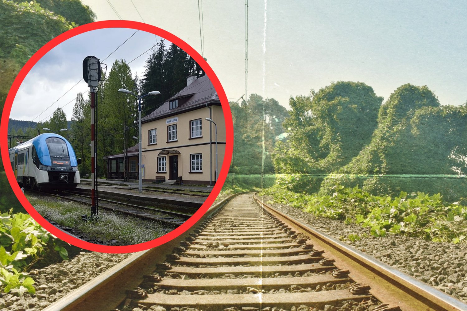 Wielki powrót kolei w Beskidach. Historyczna trasa sprzed II wojny światowej Trasa kolejowa. Stacja kolejowa Wisła Głębce