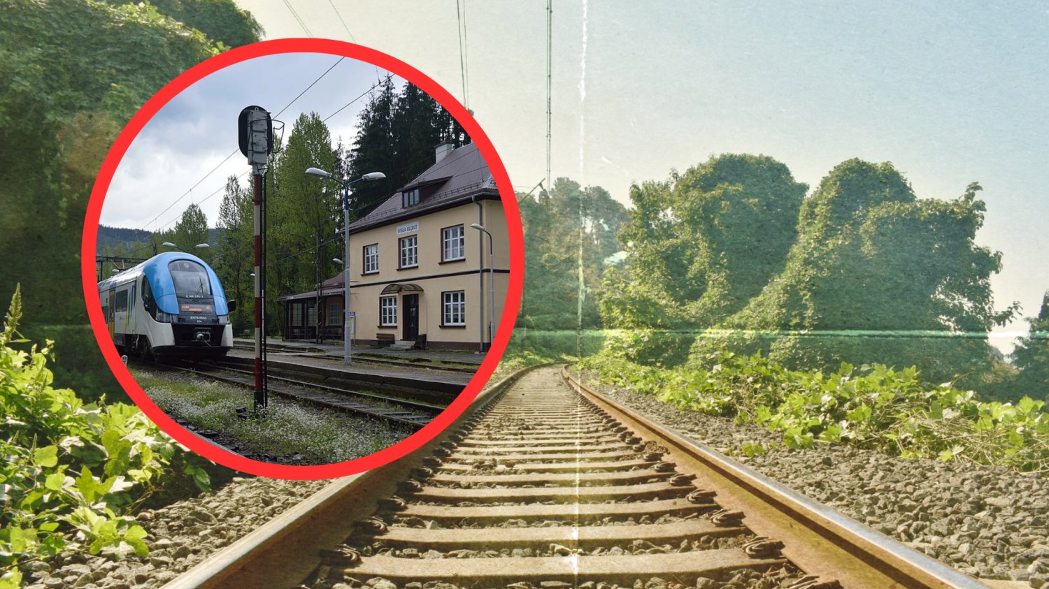 Trasa kolejowa. Stacja kolejowa Wisła Głębce