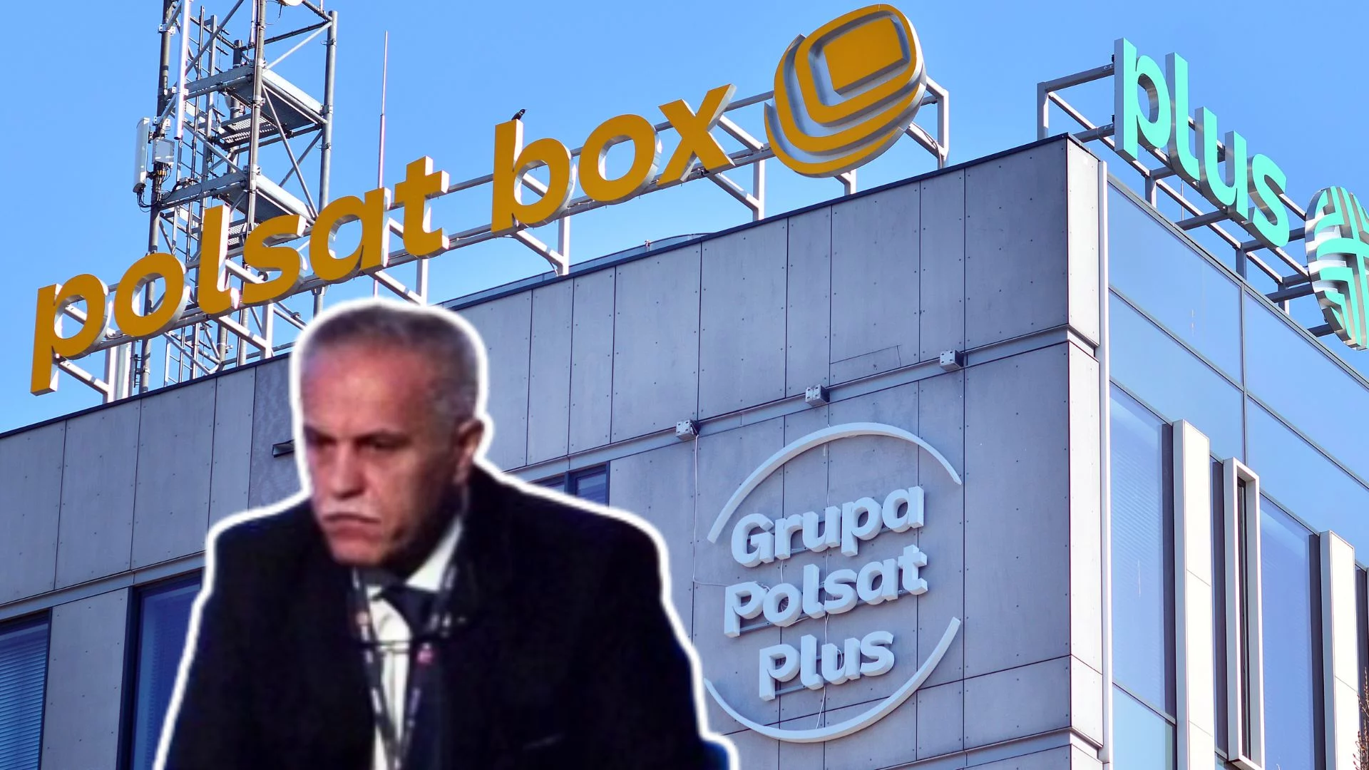 Finał sporu w Polsat Plus. Wyrok Trybunału odcina Zygmunta Solorza od władz Zygmunt Solorz, w tle budynek z logo Grupy Polsat Plus.