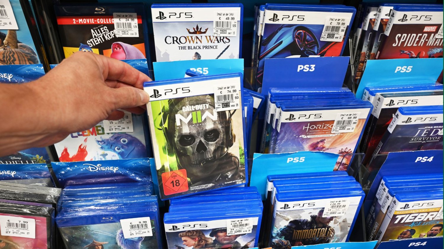 Wydania fizyczne gier na PlayStation.