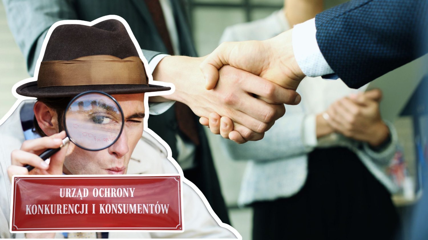 UOKiK wpadł do firm na Dolnym Śląsku. Pracodawcom grożą milionowe kary Biznesmeni podający sobie ręce, detektyw z lupą i szyld UOKiK. UOKiK z policją w czterech dolnośląskich firmach. Chodzi o nielegalny pakt