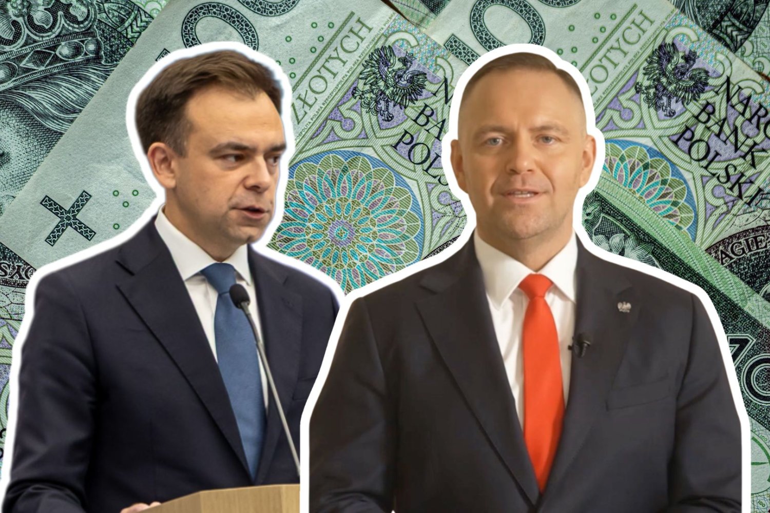 Andrzej Domański, Karol Nawrocki w tle pieniądze.