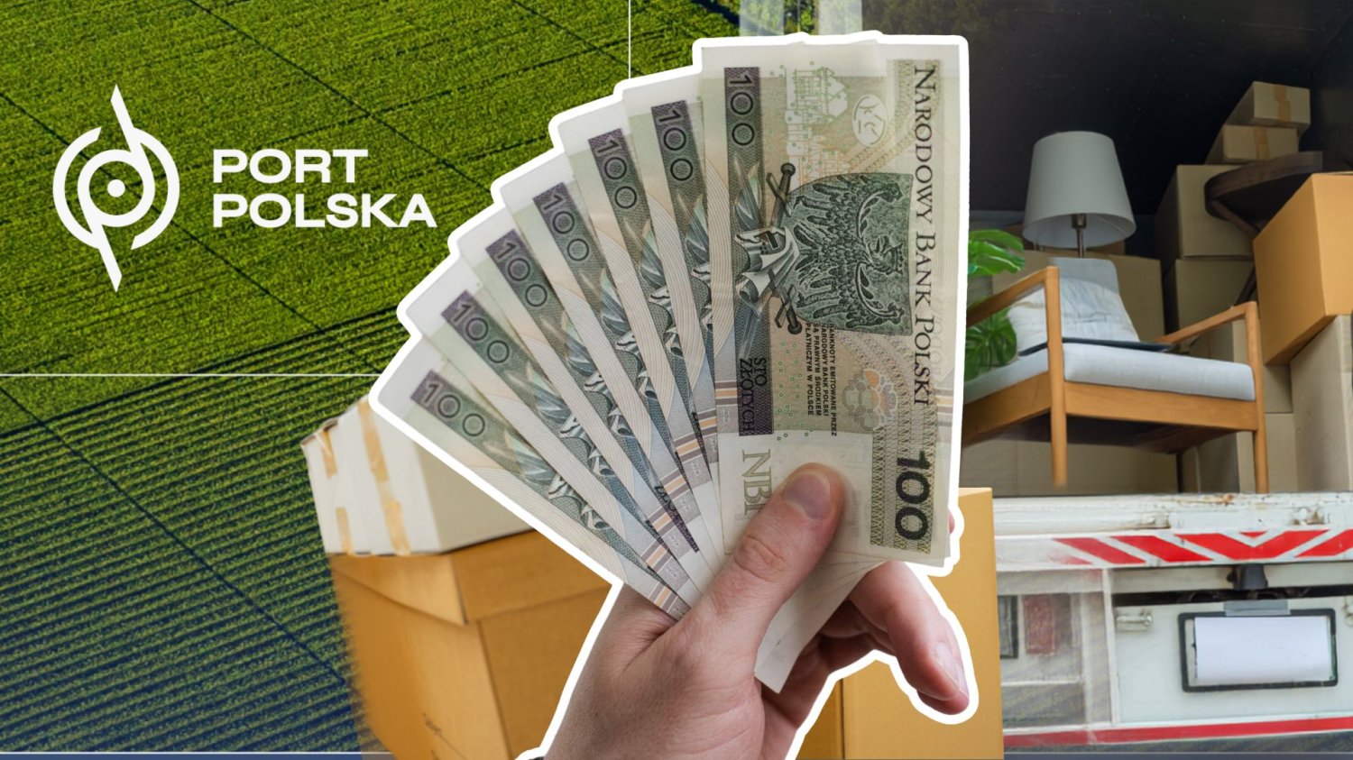 CPK przyśpiesza rekompensaty za wywłaszczenia. Spółka ma się zabrać do roboty Przeprowadzka na tle terenu pod budowę Port Polska i dłoń z pieniędzmi.