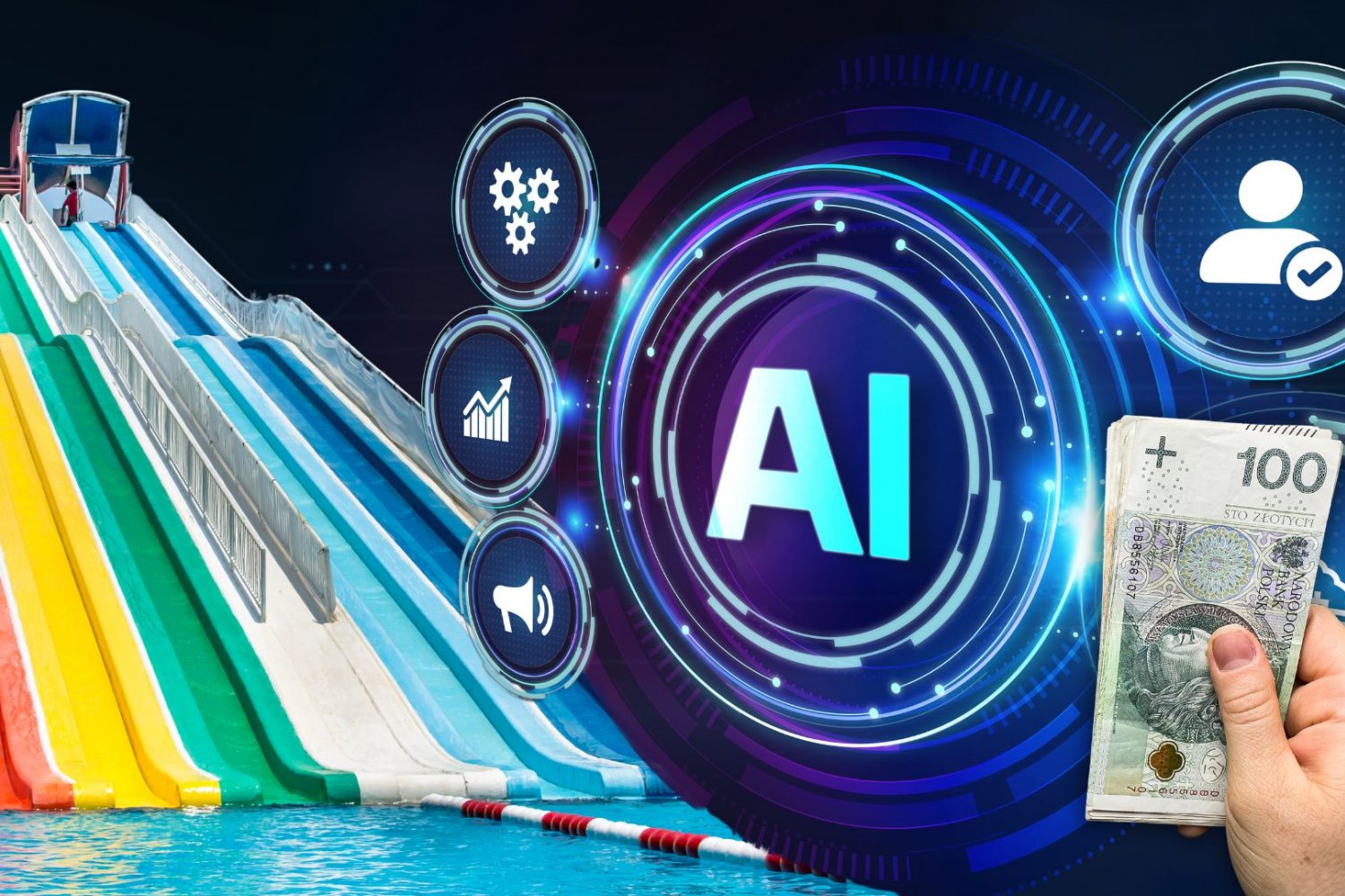 AI Ninja czy tester zjeżdżalni? Śmiejesz się, a oni zarabiają kosmiczną kasę. Zjeżdżalnie wodne, AI, pieniądze.